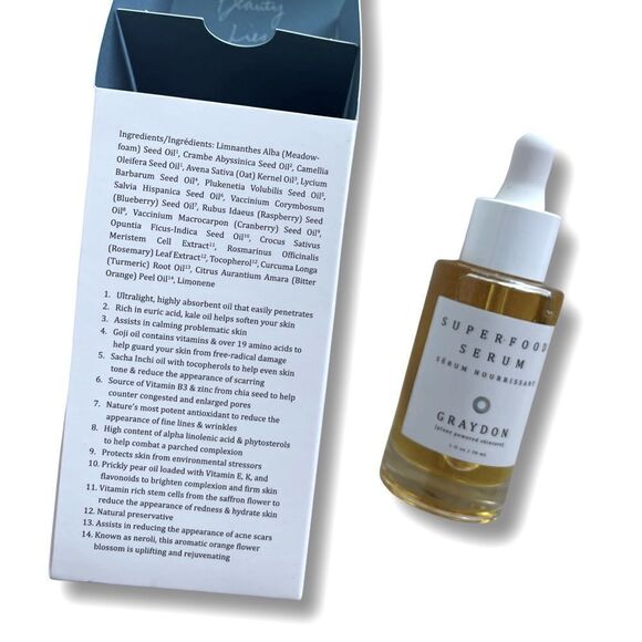 GRAYDON Superfood Serum - Revitalizing Face Oil Serum • NIB - Picture 7 of 9